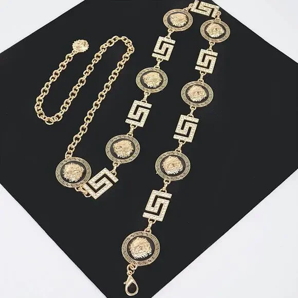 Metal Rhinestone Chain Belt - Picture 6 of 7